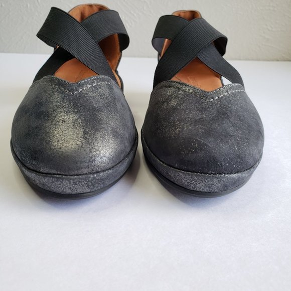 L'Amour Des Pieds Maryjane Comfort Shoes Gray Leather Slip On Strappy Shoe 7.5 - Picture 4 of 12